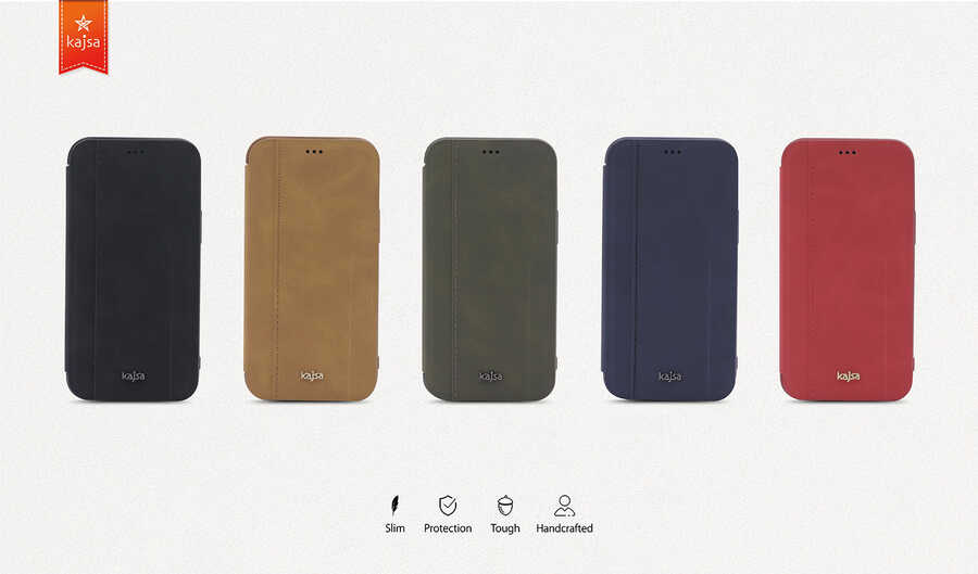 Apple iPhone 12 Pro Uyumlu Kılıf Kajsa Dale Serisi Parallel PU Folio Kapaklı Kılıf - 4