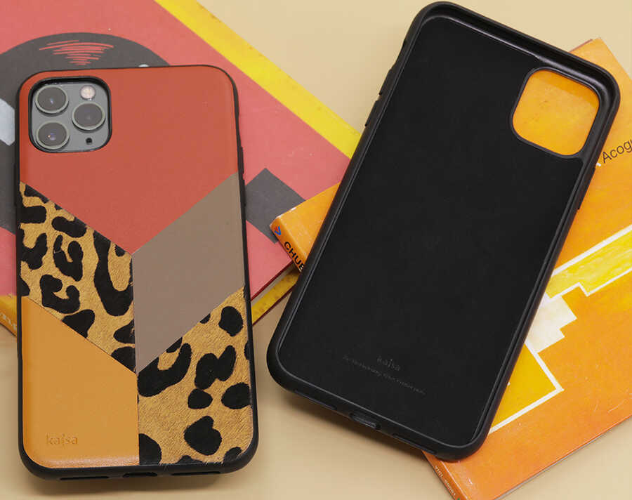 Apple iPhone 12 Pro Max Uyumlu Kılıf Kajsa Glamorous Serisi Leopard Combo Kapak - 6