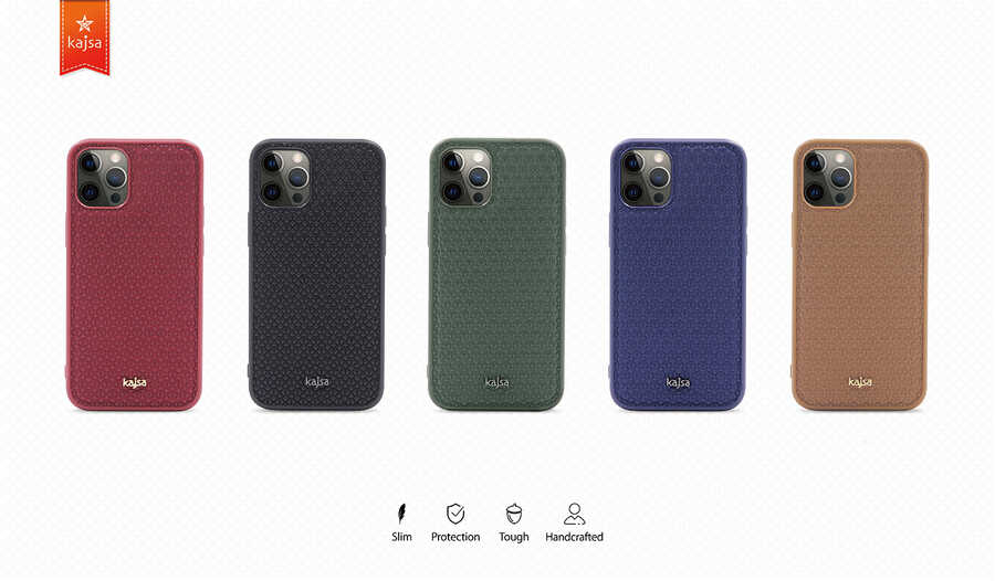 Apple iPhone 12 Pro Uyumlu Kılıf Kajsa Splendid Serisi 3D Leaf Kapak - 1