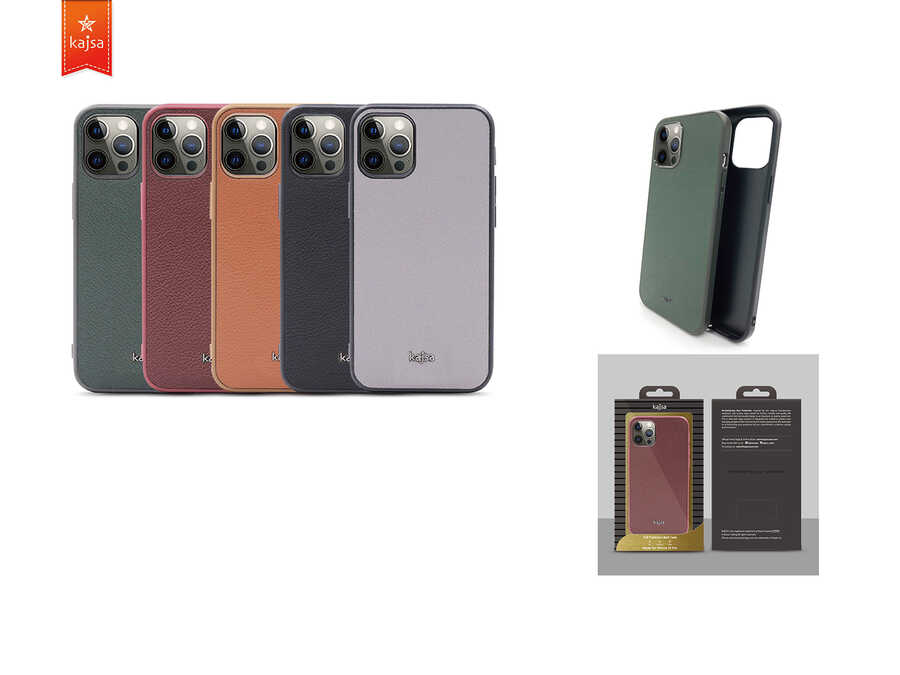 Apple iPhone 12 Pro Max Uyumlu Kılıf ​Kajsa Luxe Collection Hakiki Deri Kapak - 1