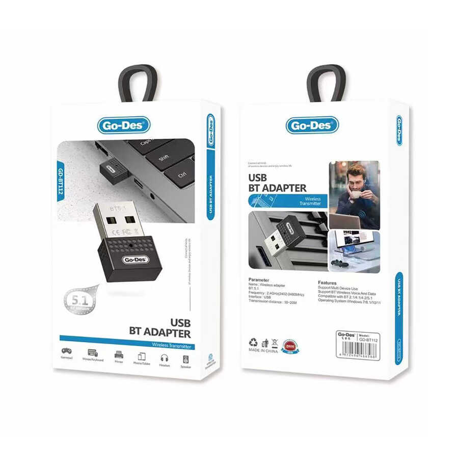 Go Des GD-BT112 USB Bluetooth Adaptör - 1