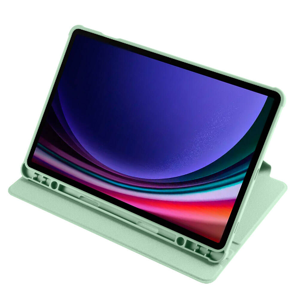 Samsung Galaxy Tab S9 Uyumlu Kılıf Zore Termik Kalem Bölmeli Dönebilen Standlı Kılıf - 10