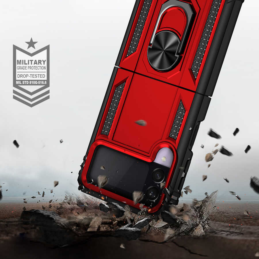 Samsung Galaxy Z Flip 3 Uyumlu Kılıf Zore Vega Kapak - 6