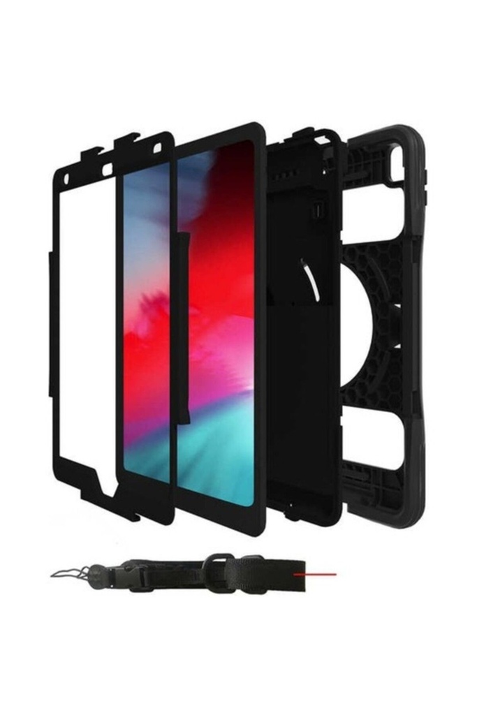 Apple iPad 10.2 (8.Nesil) Uyumlu Zore Yeni Nesil Kalem Bölmeli Defender Tablet Silikon
