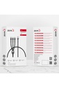 ​Zore Shira Serisi 3in1 USB Kablo 30cm
