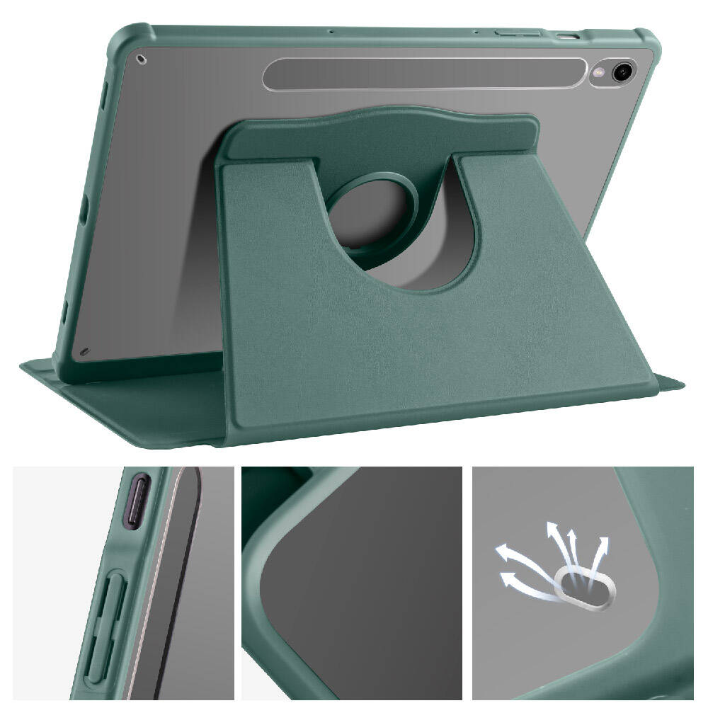 Samsung Galaxy Tab S9 Uyumlu Kılıf Zore Termik Kalem Bölmeli Dönebilen Standlı Kılıf - 25