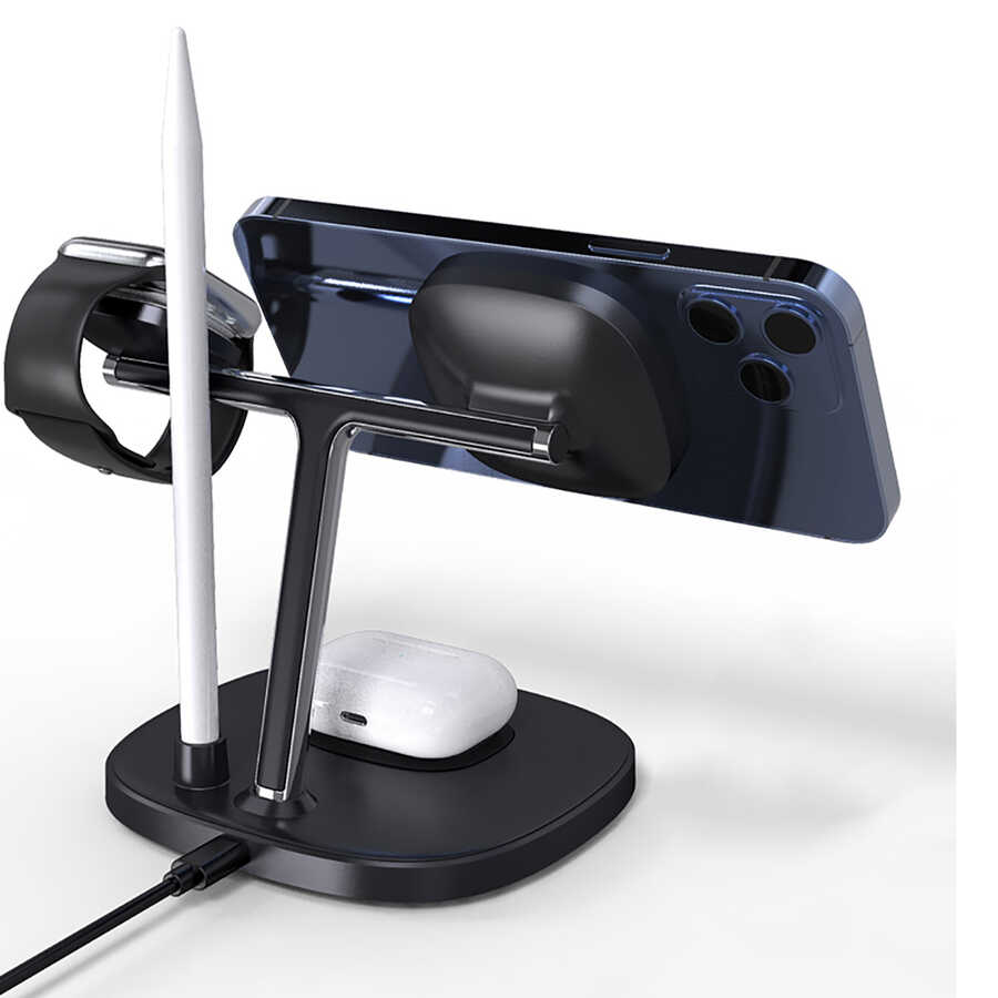 Wiwu Power Air M8 4 in 1 Mıknatıslı Kablosuz Şarj Standı - 2