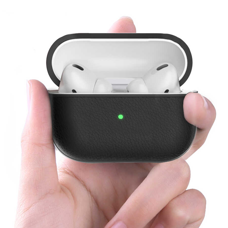 Apple Airpods Pro Uyumlu Kılıf Wiwu Calfskin Kılıf - 3