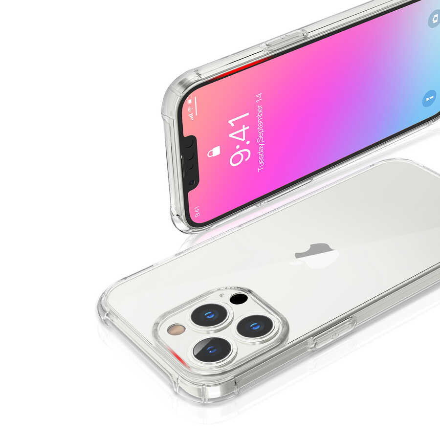 Apple iPhone 13 Pro Max Uyumlu Kılıf Kajsa Transparent Kapak - 2