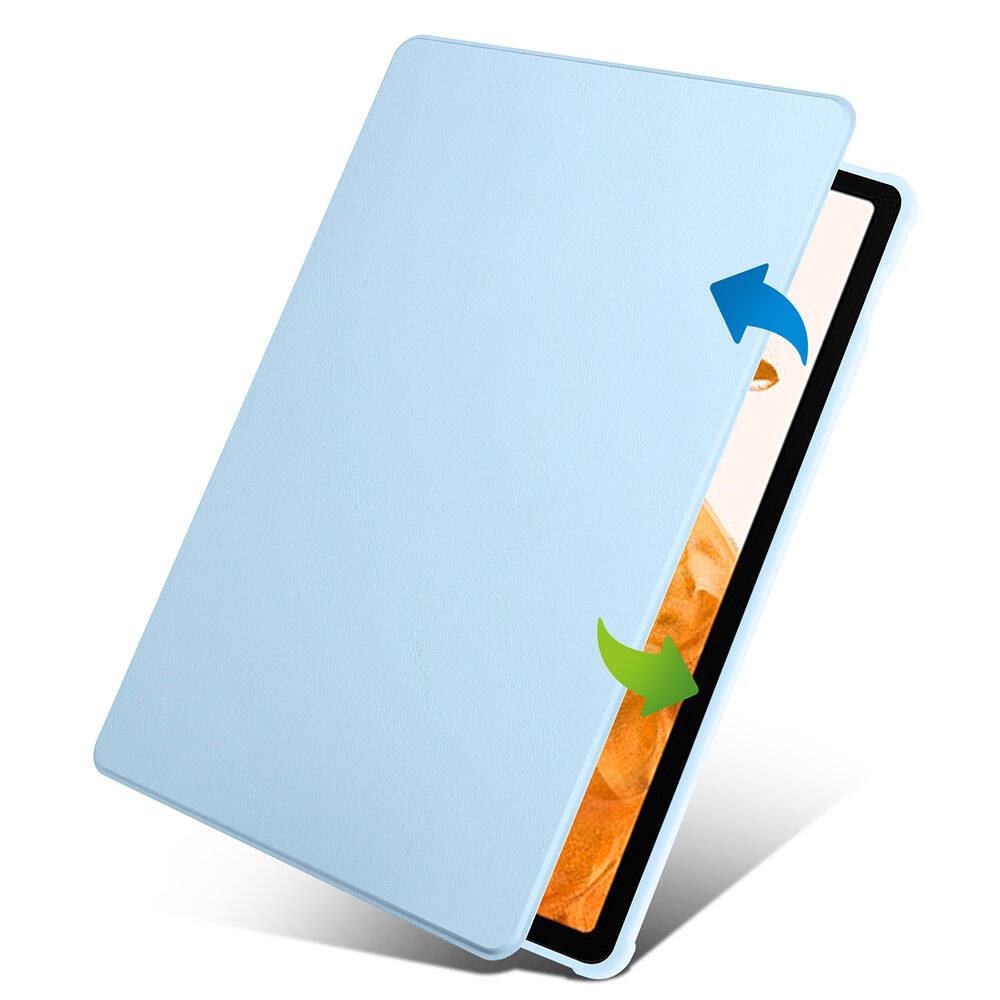 Samsung Galaxy Tab S9 Plus Uyumlu Kılıf Zore Termik Kalem Bölmeli Dönebilen Standlı Kılıf - 9