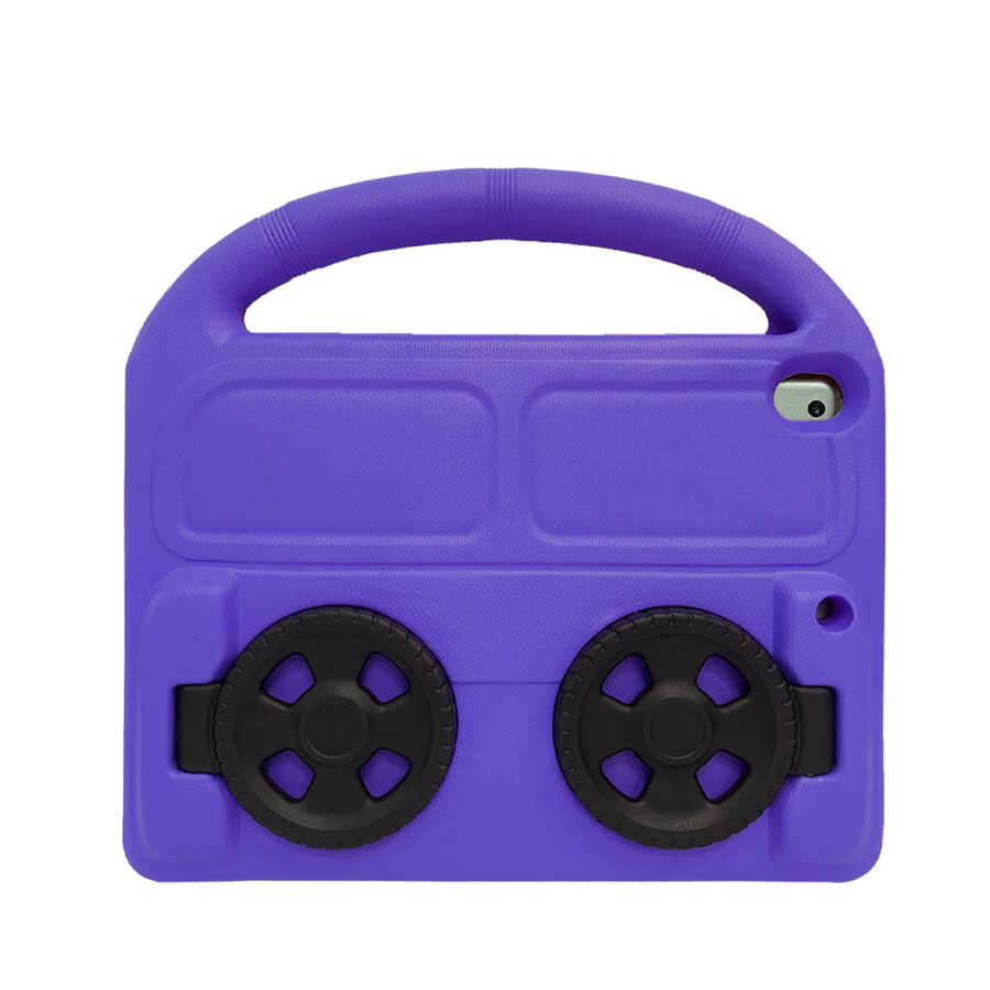 Apple iPad 10.2 Uyumlu (9.Nesil) Zore Wheel Car Tekerlek Standlı Tablet Eva Silikon Kılıf - 3