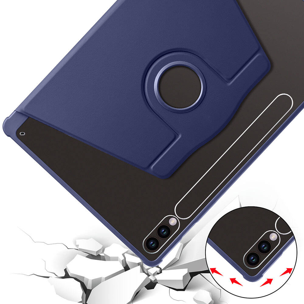 Samsung Galaxy Tab S9 Plus Uyumlu Kılıf Zore Termik Kalem Bölmeli Dönebilen Standlı Kılıf - 39