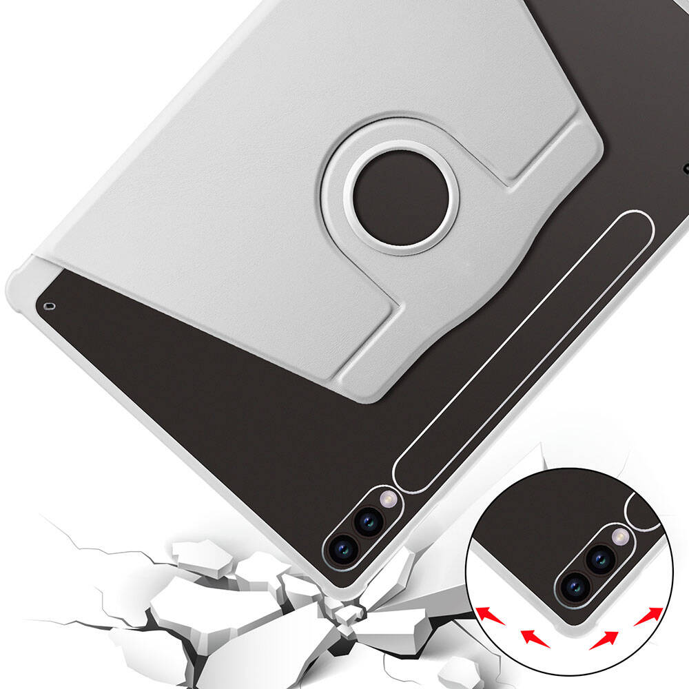 Samsung Galaxy Tab S9 Plus Uyumlu Kılıf Zore Termik Kalem Bölmeli Dönebilen Standlı Kılıf - 41