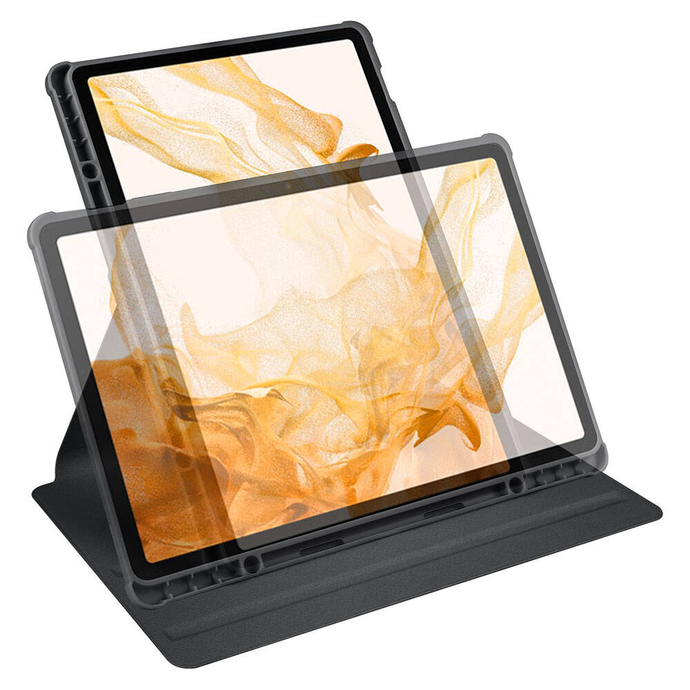 Samsung Galaxy Tab S9 Plus Uyumlu Kılıf Zore Termik Kalem Bölmeli Dönebilen Standlı Kılıf - 43