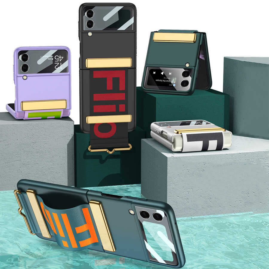 Samsung Galaxy Z Flip 3 Uyumlu Kılıf Zore Flio Kıpta Kapak - 4