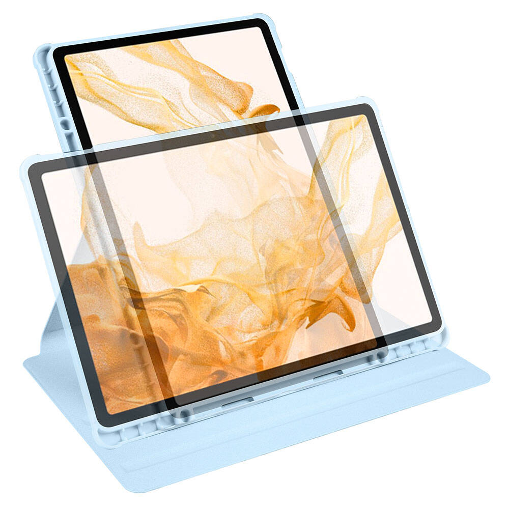 Samsung Galaxy Tab S9 Plus Uyumlu Kılıf Zore Termik Kalem Bölmeli Dönebilen Standlı Kılıf - 49