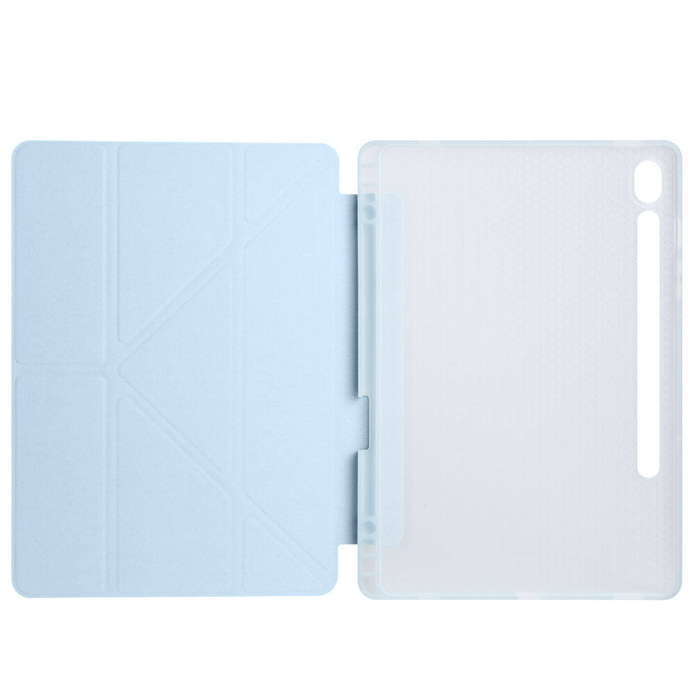 Samsung Galaxy Tab S9 Uyumlu Kılıf Zore Tri Folding Kalem Bölmeli Standlı Kılıf - 19
