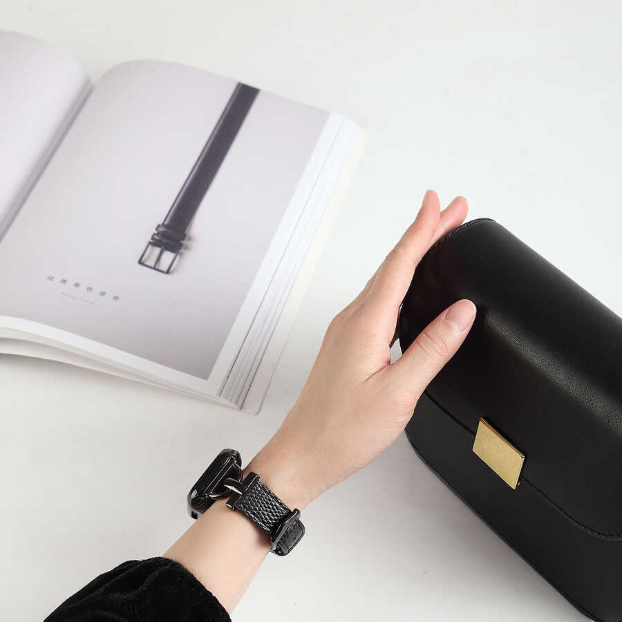 ​​​Apple Watch 38mm Uyumlu KRD-53 Deri Kordon - 4