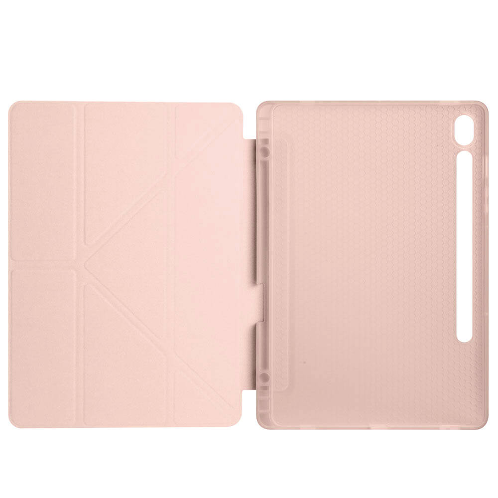 Samsung Galaxy Tab S9 Uyumlu Kılıf Zore Tri Folding Kalem Bölmeli Standlı Kılıf - 42