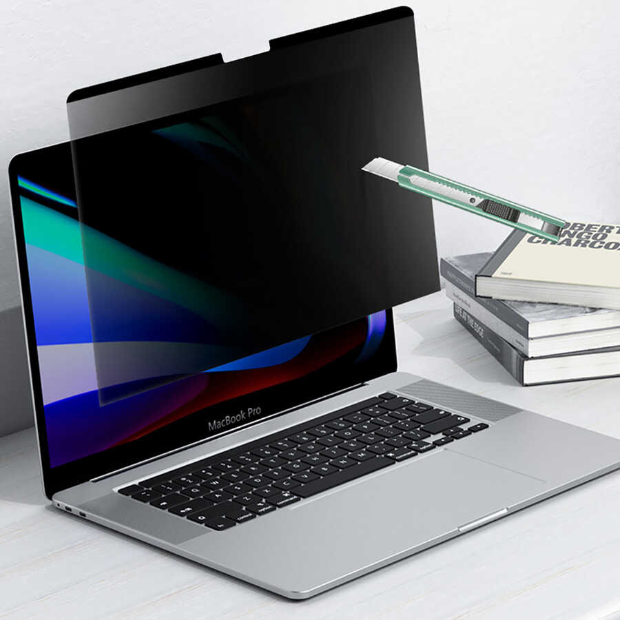 Apple Macbook 16' Touch Bar Uyumlu Wiwu Mıknatıslı Privacy Ekran Koruyucu - 5