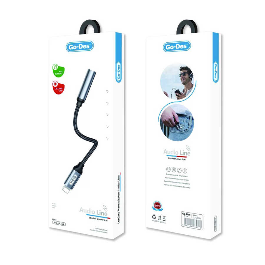 Go Des GD-UC315 Lightning to 3.5mm Aux Dönüştürücü - 1
