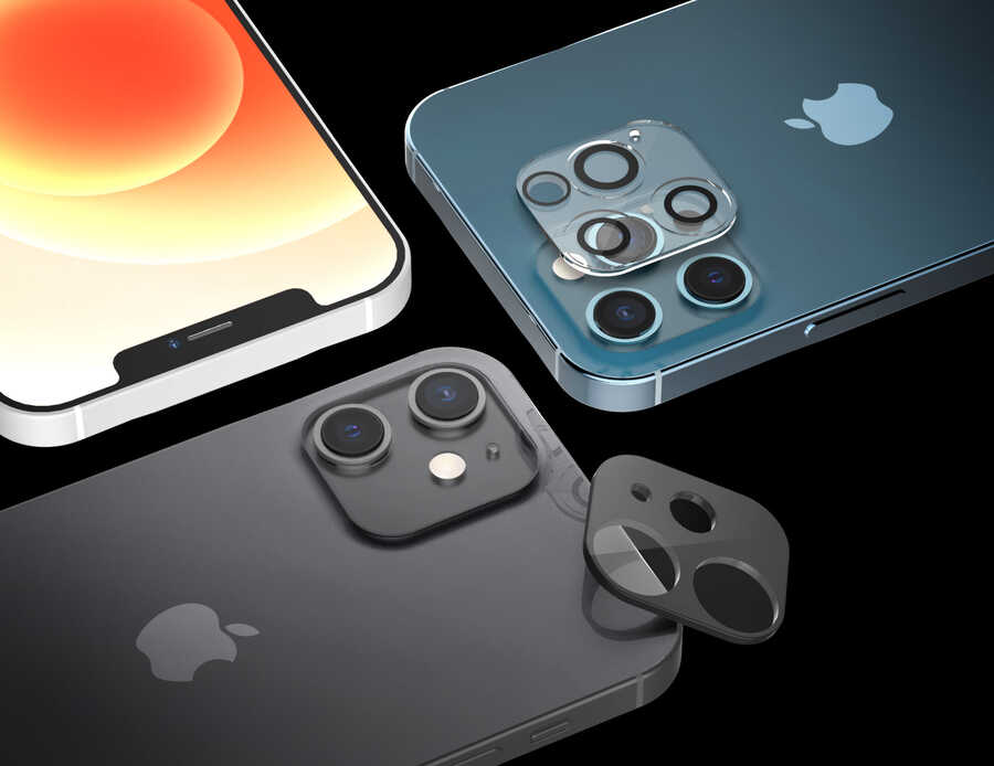 Apple iPhone 12 Pro Max Uyumlu Araree C-Subcore Temperli Kamera Koruyucu - 2