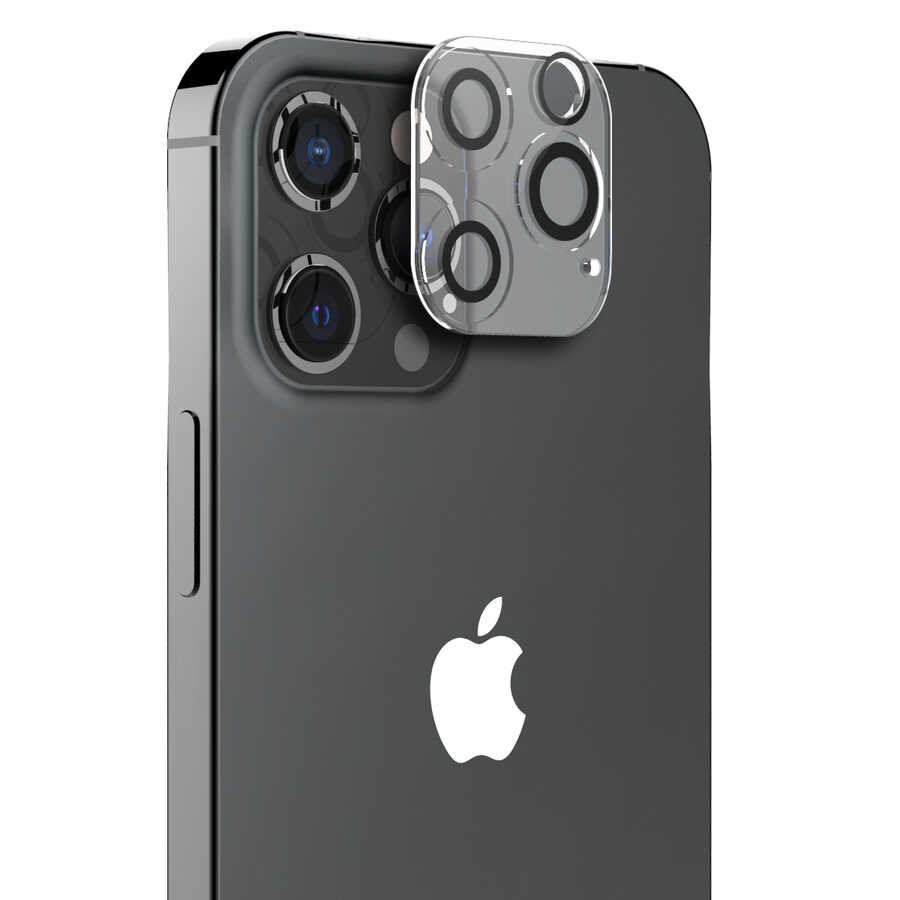 Apple iPhone 12 Pro Max Uyumlu Araree C-Subcore Temperli Kamera Koruyucu - 4