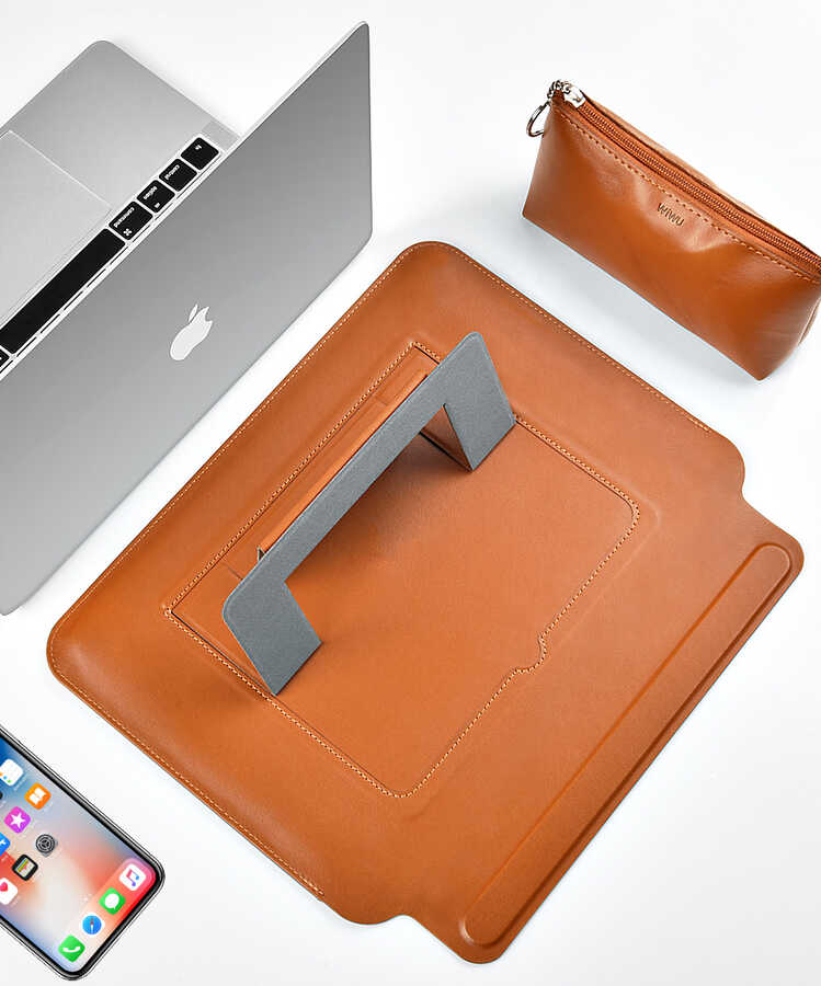 Apple Macbook 16.2' 2021 Uyumlu Wiwu Macbook Skin Pro Portable Stand Kılıf - 2