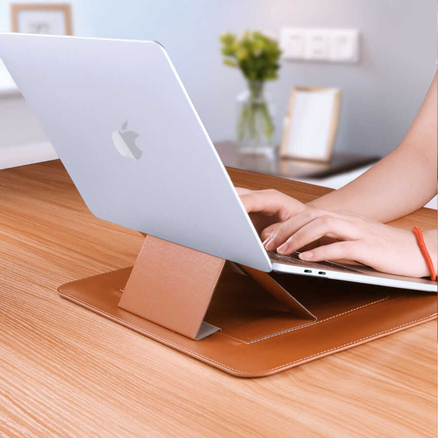 Apple Macbook 16.2' 2021 Uyumlu Wiwu Macbook Skin Pro Portable Stand Kılıf - 10