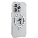Apple iPhone 15 Pro Max Uyumlu Kılıf Karl Lagerfeld Orjinal Lisanslı Magsafe Şarj Özellikli K&C İkonik Baskılı Ring Standlı Kapak