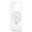 Apple iPhone 15 Pro Max Uyumlu Kılıf Karl Lagerfeld Orjinal Lisanslı Magsafe Şarj Özellikli K&C İkonik Baskılı Ring Standlı Kapak