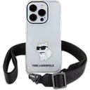 Apple iPhone 15 Pro Max Uyumlu Kılıf Karl Lagerfeld Orjinal Lisanslı Boyun Askılı Choupette İkonik Crossbody Kapak