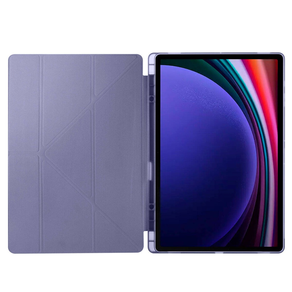Samsung Galaxy Tab S9 Ultra SM-X910 Uyumlu Kılıf Zore Tri Folding Kalem Bölmeli Standlı Kılıf - 11