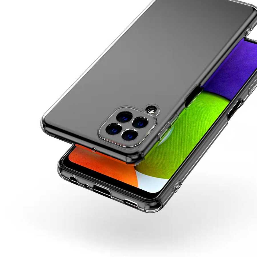 Samsung Galaxy A22 4G Uyumlu Kılıf Zore Kamera Korumalı Süper Silikon Kapak - 1