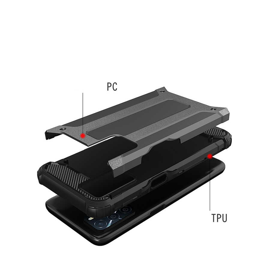 Oppo A16 Uyumlu Kılıf Zore Crash Silikon Kapak - 6