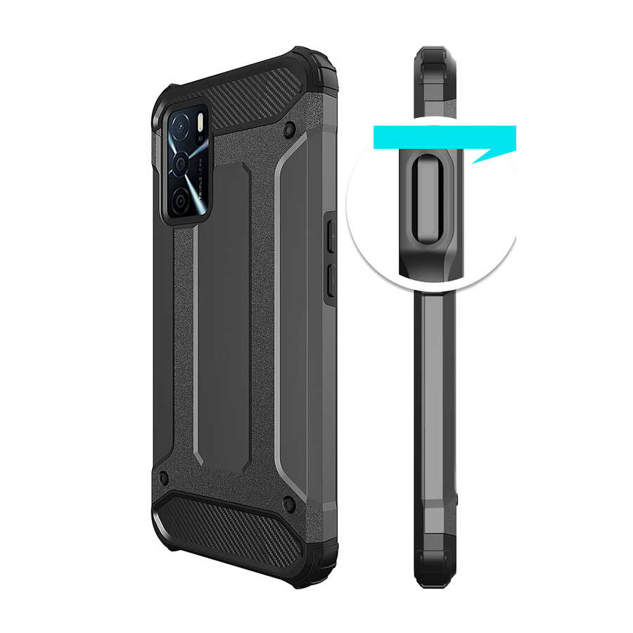 Oppo A16 Uyumlu Kılıf Zore Crash Silikon Kapak - 8