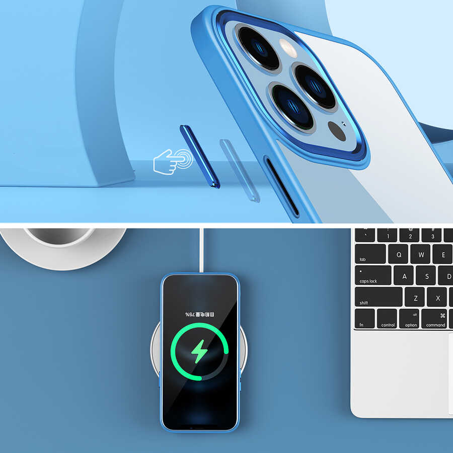 Apple iPhone 13 Pro Uyumlu Kılıf Zore Krom Kapak - 10