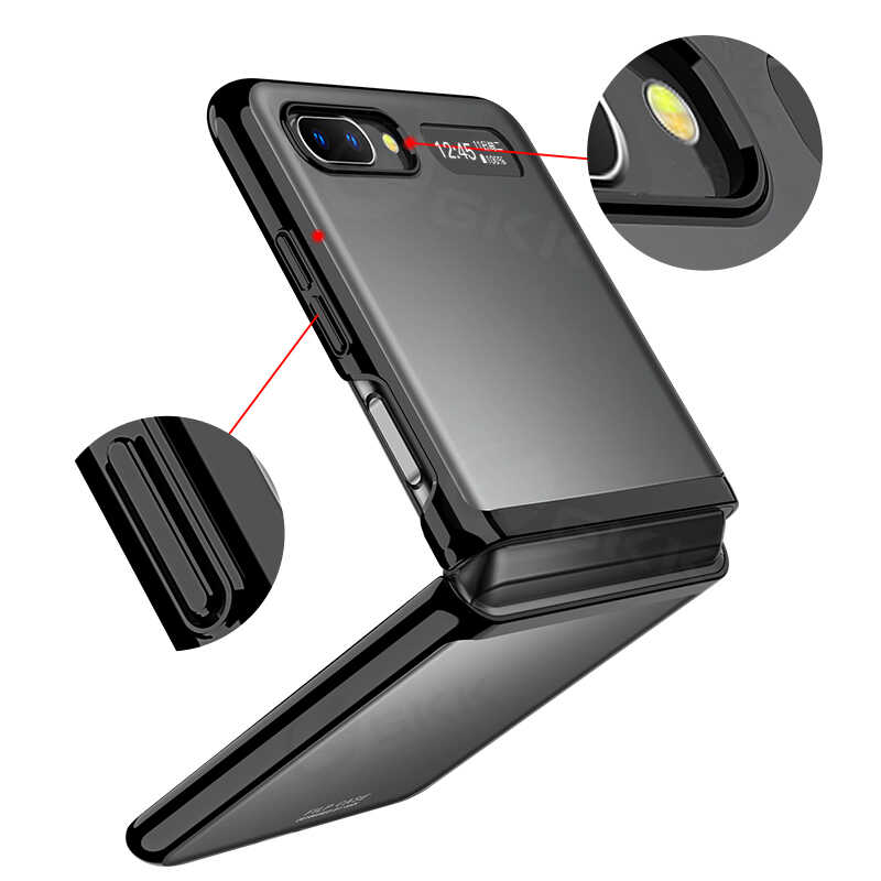 Samsung Galaxy Z Flip Uyumlu Kılıf Zore Kıpta Kapak - 4