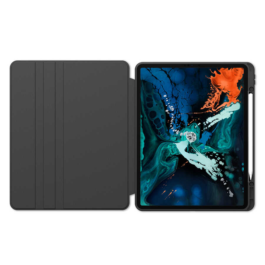 Apple iPad Pro 12.9 2020 Uyumlu (4.Nesil) Kılıf Zore Nayn Dönebilen Standlı Kılıf - 12
