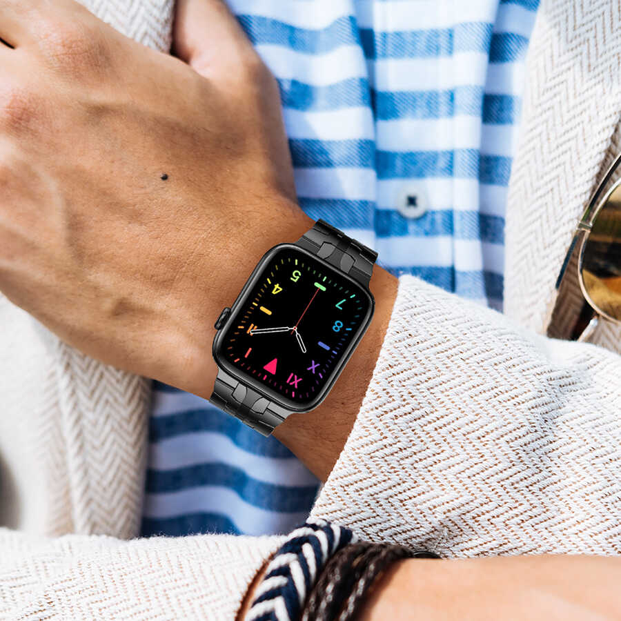 ​​​Apple Watch 42mm Uyumlu KRD-63 Metal Kordon - 15