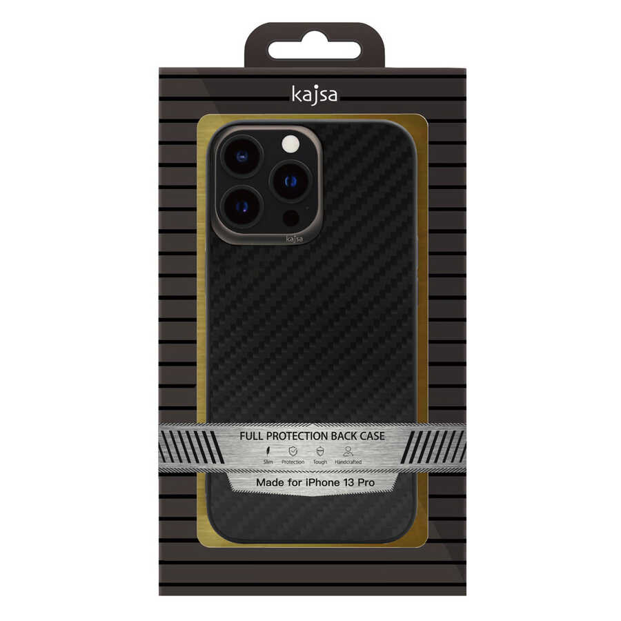 Apple iPhone 13 Uyumlu Kılıf Kajsa Carbon Fiber Collection Arka Kapak - 5