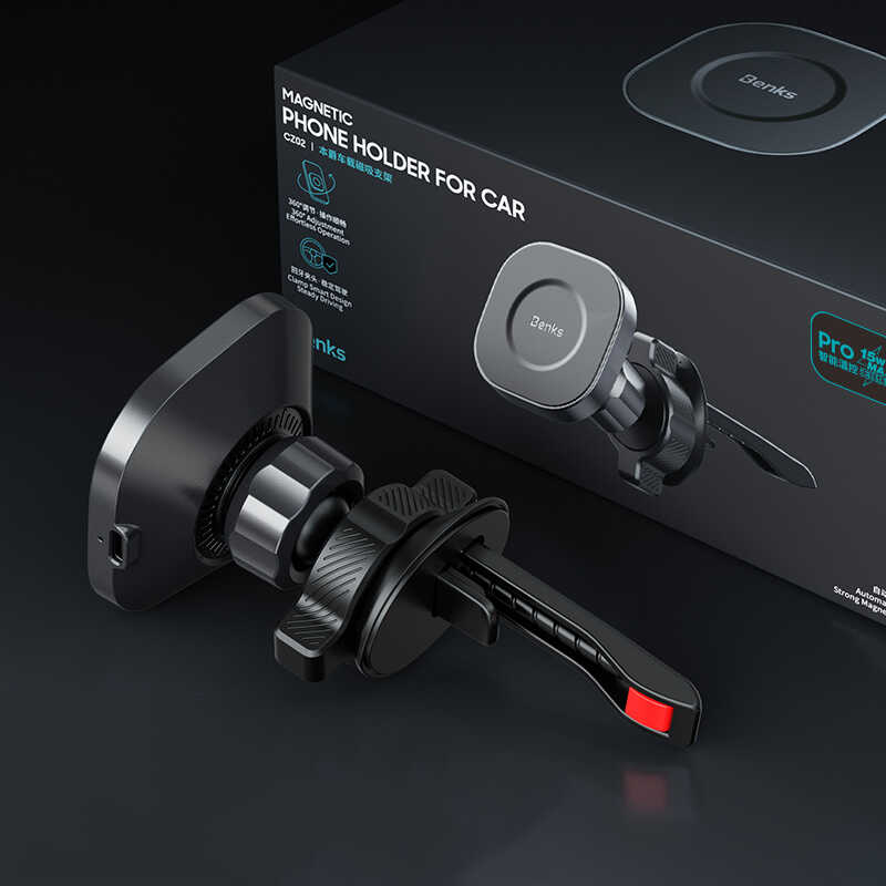 Benks CZ02 Pro Wireless Şarjlı Araç Telefon Tutucu - 7