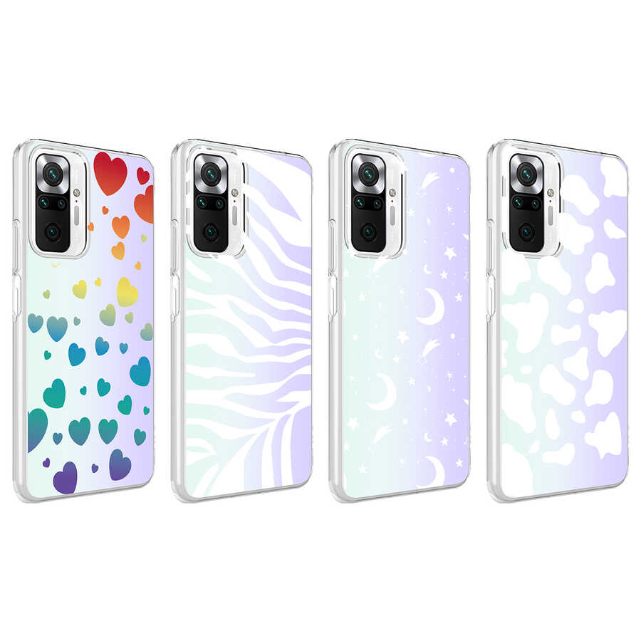 Xiaomi Redmi Note 10 Pro Uyumlu Kılıf Zore M-Blue Desenli Kapak - 1