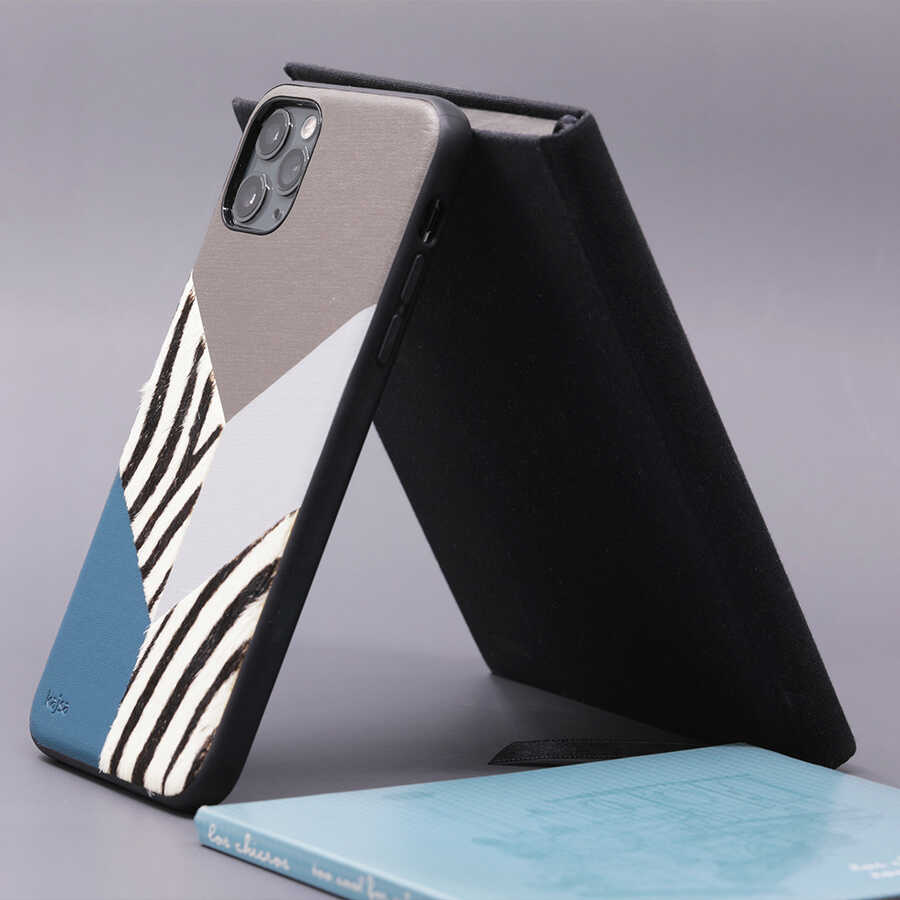 Apple iPhone 12 Pro Max Uyumlu Kılıf Kajsa Glamorous Serisi Zebra Combo Kapak - 4