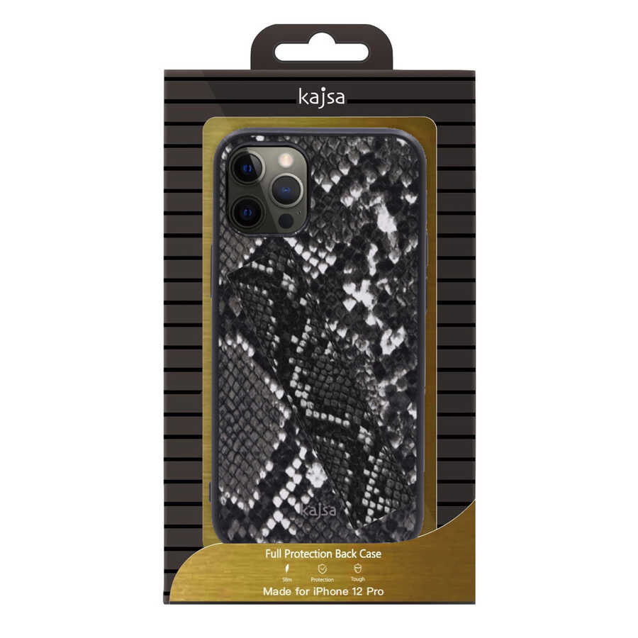 Apple iPhone 12 Pro Max Uyumlu Kılıf Kajsa Glamorous Serisi Snake Handstrap Kapak - 4