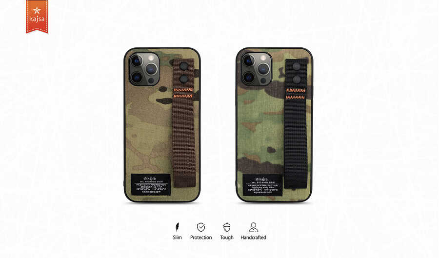 Apple iPhone 12 Pro Max Uyumlu Kılıf Kajsa Cordura Serisi Military Kapak - 4