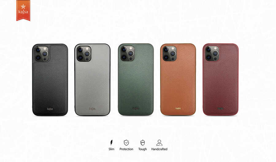Apple iPhone 12 Pro Max Uyumlu Kılıf ​Kajsa Luxe Collection Hakiki Deri Kapak - 3