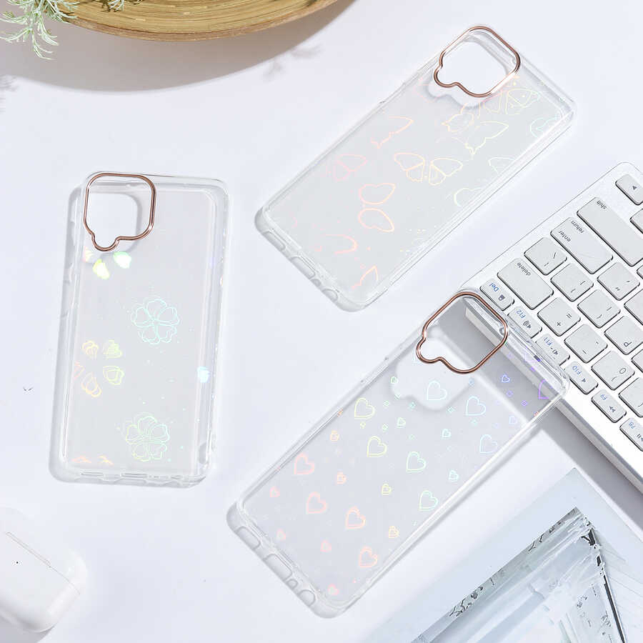 Samsung Galaxy A22 4G Uyumlu Kılıf Zore Sidney Desenli Sert Kapak - 1