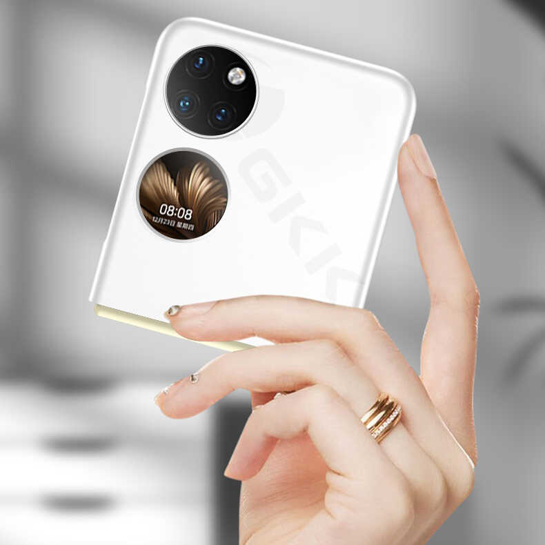 Huawei P50 Pocket Uyumlu Kılıf Zore Sert Kıpta Kapak - 3