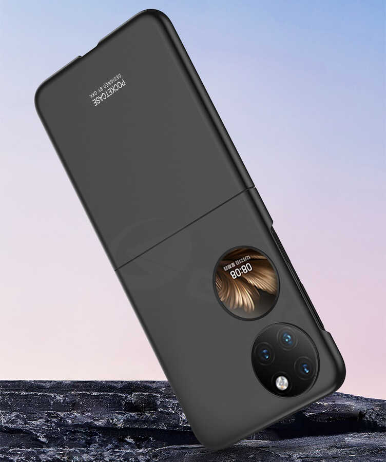 Huawei P50 Pocket Uyumlu Kılıf Zore Sert Kıpta Kapak - 6